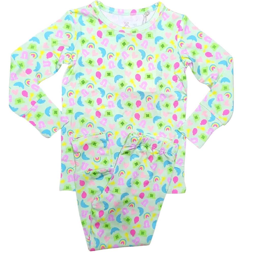 NEW CHARLIES PROJECT kids magically delicious bamboo long sleeve lounge set in g